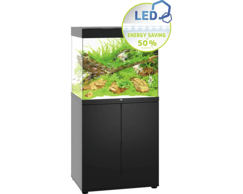 Aquarium complet avec meuble et éclairage LED pour un fonctionnement à faible consommation d''énergie