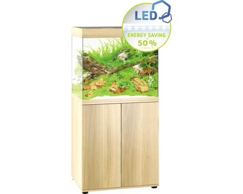 Komplettes Aquarium-Set mit Unterschrank und LED-Beleuchtung für energiesparenden Betrieb
