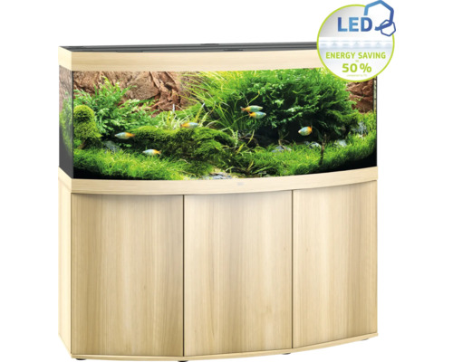 Combinaison aquarium avec meuble bas, planté et avec poissons