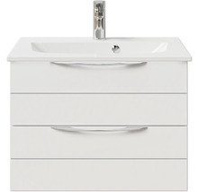 Badmöbel-Set Pelipal Sunline 300 BxHxT 67 x 49,9 x 48 cm Frontfarbe weiß hochglanz Badmöbelset 2-teilig mit Waschtisch Mineralmarmor