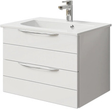Waschtischunterschrank mit zwei Schubladen, Aufsatzwaschbecken und Armatur