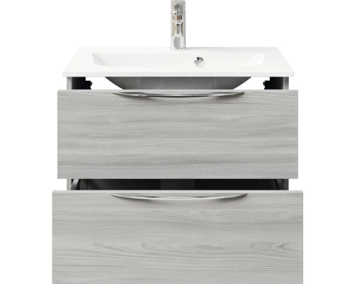 Meuble sous-lavabo avec deux tiroirs et vasque à poser
