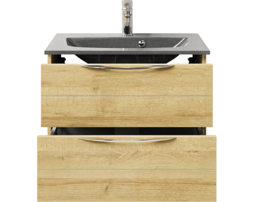 Meuble sous-lavabo avec deux tiroirs et lavabo