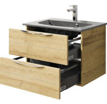 Waschtischunterschrank mit zwei Schubladen und Waschbecken