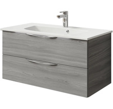 Waschtischunterschrank mit Waschbecken und zwei Schubladen
