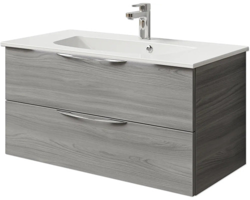 Meuble sous-lavabo avec lavabo et deux tiroirs