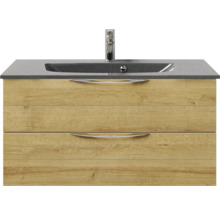 Waschtischunterschrank mit zwei Schubladen, Waschtisch und Armatur
