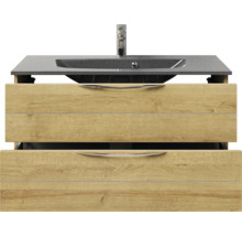 Waschtischunterschrank mit zwei Schubladen und Waschbecken