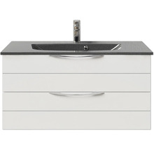 Waschtischunterschrank mit zwei Schubladen, Waschtisch und Armatur