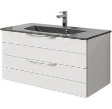 Waschtischunterschrank mit zwei Schubladen, Waschbecken und Armatur