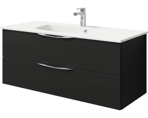 Waschtischunterschrank mit Waschbecken und Armatur