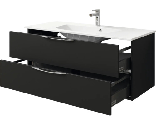 Waschtischunterschrank mit zwei Schubladen und Waschbecken
