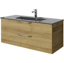 Waschtisch mit Unterschrank, zwei Schubladen, Armatur und Becken