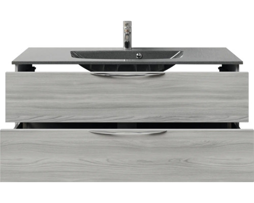 Meuble-lavabo avec deux tiroirs et plateau de lavabo
