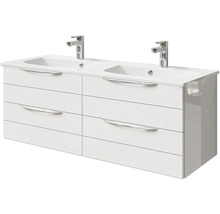 Waschtischunterschrank mit zwei Waschbecken und Schubladen