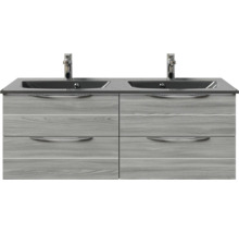Waschtischunterschrank mit zwei Waschbecken und vier Schubladen