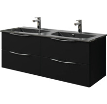 Waschtischunterschrank mit zwei Waschbecken und vier Schubladen