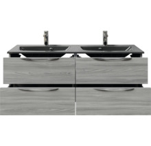 Waschtischunterschrank mit zwei Waschbecken und vier Schubladen