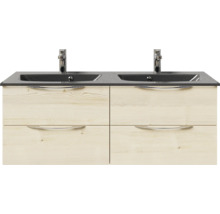 Waschtischunterschrank mit zwei Waschbecken und vier Schubladen