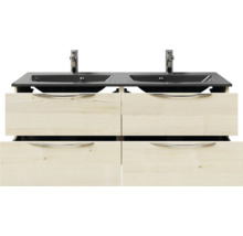 Waschtischunterschrank mit zwei Waschbecken und vier Schubladen
