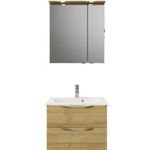 Badezimmermöbel-Set mit Spiegelschrank, Waschbecken und Unterschrank
