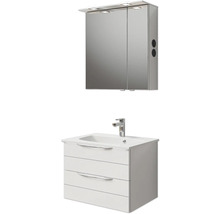 Badezimmer-Set mit Spiegelschrank, Waschbecken und Unterschrank