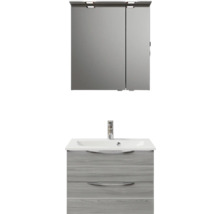 Waschtisch mit zwei Schubladen, Waschbecken und Spiegelschrank