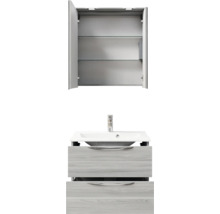 Badezimmermöbel-Set mit Waschbeckenunterschrank, Waschtisch und Spiegelschrank