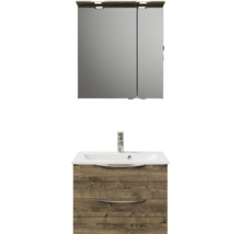 Badezimmer Waschtisch mit zwei Schubladen, Waschbecken und Spiegelschrank