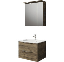 Waschtischunterschrank mit Waschbecken und Spiegelschrank für das Badezimmer