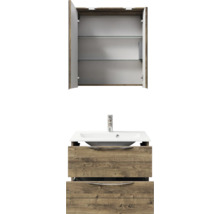 Waschtischkombination mit Spiegelschrank im Badezimmer