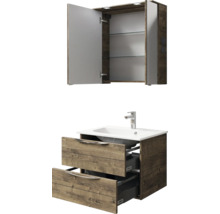 Badezimmerset mit Waschtischunterschrank und Spiegelschrank