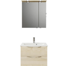 Badezimmermöbelset mit Waschbeckenunterschrank, Waschbecken und Spiegelschrank