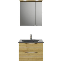 Badezimmermöbel-Set mit Spiegelschrank, Waschbecken und Unterschrank