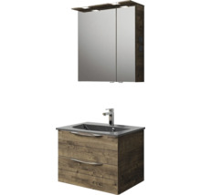 Badezimmer Waschbeckenunterschrank und Spiegelschrank mit Beleuchtung