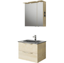 Waschtischunterschrank mit Spiegel und Beleuchtung für das Badezimmer