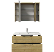 Waschtischkombination mit Spiegelschrank und Schubladenunterschrank