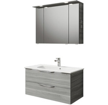Waschtischkombination mit Spiegelschrank und Unterschrank