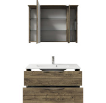 Badezimmer Set mit Spiegelschrank und Waschbeckenunterschrank