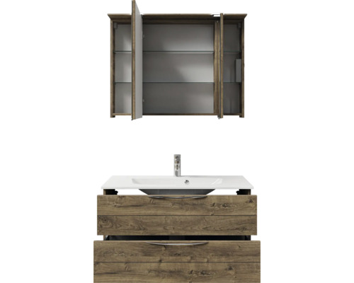 Ensemble de salle de bains avec armoire de toilette et meuble sous-lavabo