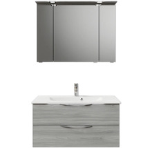 Waschbeckenunterschrank mit Waschbecken und Spiegelschrank