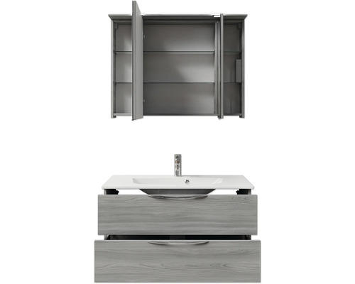 Meuble-lavabo avec armoire de toilette pour la salle de bains