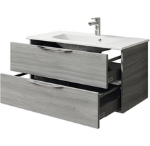 Waschtischunterschrank mit Waschbecken und zwei Schubladen