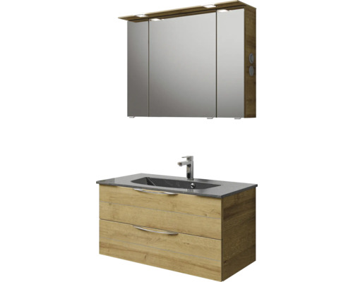 Badezimmer Waschtischkombination mit Spiegelschrank und Unterschrank