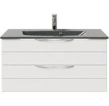 Waschtischunterschrank mit Waschbecken und Armatur