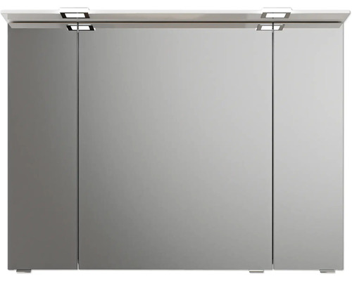 Armoire de toilette à miroir avec trois portes et éclairage