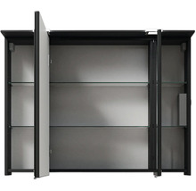 Offener Spiegelschrank mit Glasböden
