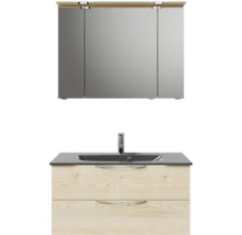 Badezimmermöbel-Set mit Spiegelschrank, Waschbecken und Unterschrank