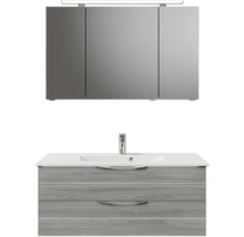Badmöbelset 3-teilig Pelipal Sunline 300 BxHxT 117 x 200 x 48 cm Frontfarbe sangallo grau mit Waschtisch Mineralmarmor Griff chrom SET-164-100