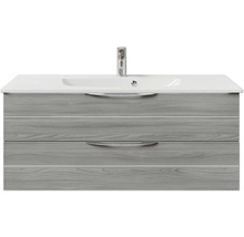 Badmöbelset 3-teilig Pelipal Sunline 300 BxHxT 117 x 200 x 48 cm Frontfarbe sangallo grau mit Waschtisch Mineralmarmor Griff chrom SET-164-100